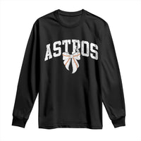 Retro Astro Varsity Name Long Sleeve Shirt Baseball Coquette Bow