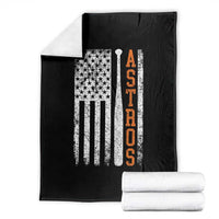 Vintage Astro Throw Blanket Last Name Baseball American Flag Retro Style 70s 80s 90s