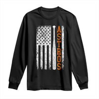 Vintage Astro Long Sleeve Shirt Last Name Baseball American Flag Retro Style 70s 80s 90s