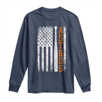 Vintage Astro Long Sleeve Shirt Last Name Baseball American Flag Retro Style 70s 80s 90s