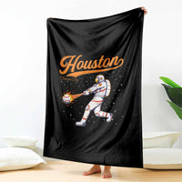 Houston Clutch City Throw Blanket Astronaut Baseball Player In Space