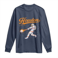 Houston Clutch City Long Sleeve Shirt Astronaut Baseball Player In Space