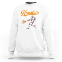 Houston Clutch City Sweatshirt Astronaut Baseball Player In Space