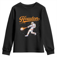 Houston Clutch City Youth Sweatshirt Astronaut Baseball Player In Space