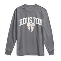 Retro Houston Long Sleeve Shirt Baseball Coquette Bow Varsity Vintage Sports 80s 90s