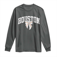 Retro Houston Long Sleeve Shirt Baseball Coquette Bow Varsity Vintage Sports 80s 90s