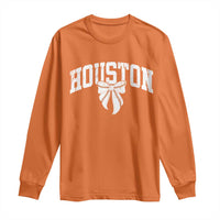 Retro Houston Long Sleeve Shirt Baseball Coquette Bow Varsity Vintage Sports 80s 90s