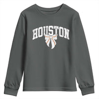 Retro Houston Youth Sweatshirt Baseball Coquette Bow Varsity Vintage Sports 80s 90s
