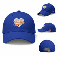 Houston Clutch City Baseball Cap Baseball Heart Varsity Script Vintage Sports Fans