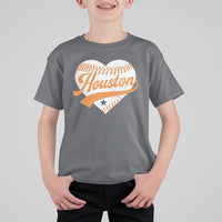 Houston Clutch City T Shirt For Kid Baseball Heart Varsity Script Vintage Sports Fans