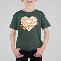 Houston Clutch City T Shirt For Kid Baseball Heart Varsity Script Vintage Sports Fans