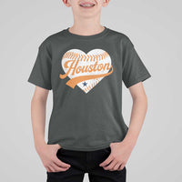 Houston Clutch City T Shirt For Kid Baseball Heart Varsity Script Vintage Sports Fans