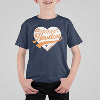 Houston Clutch City T Shirt For Kid Baseball Heart Varsity Script Vintage Sports Fans