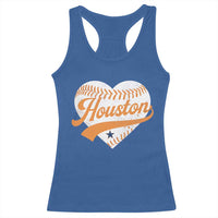 Houston Clutch City Racerback Tank Top Baseball Heart Varsity Script Vintage Sports Fans