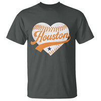Houston Clutch City T Shirt Baseball Heart Varsity Script Vintage Sports Fans