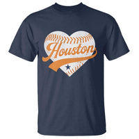 Houston Clutch City T Shirt Baseball Heart Varsity Script Vintage Sports Fans