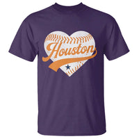Houston Clutch City T Shirt Baseball Heart Varsity Script Vintage Sports Fans