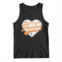 Houston Clutch City Tank Top Baseball Heart Varsity Script Vintage Sports Fans