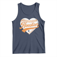 Houston Clutch City Tank Top Baseball Heart Varsity Script Vintage Sports Fans