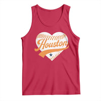 Houston Clutch City Tank Top Baseball Heart Varsity Script Vintage Sports Fans