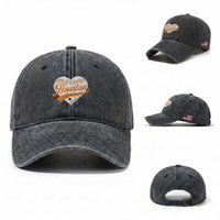 Houston Clutch City Washed Cotton Baseball Cap Baseball Heart Varsity Script Vintage Sports Fans