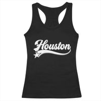 Retro Houston Racerback Tank Top Varsity Script Vintage Sports Jersey Style 80s 90s