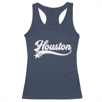 Retro Houston Racerback Tank Top Varsity Script Vintage Sports Jersey Style 80s 90s