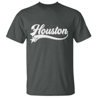 Retro Houston T Shirt Varsity Script Vintage Sports Jersey Style 80s 90s