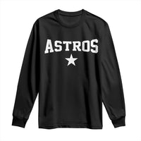 Vintage Astro Varsity Name Long Sleeve Shirt Retro Throwback Athletic Sports Style 80s 90s