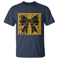 Pittsburgh Coquette Bow T Shirt Retro Sports Style Pirate Skull