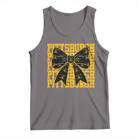 Pittsburgh Coquette Bow Tank Top Retro Sports Style Pirate Skull
