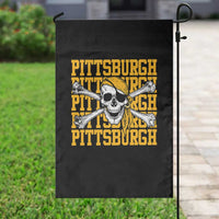 Pittsburgh Lovers Garden Flag Retro Pennsylvania Steel City Pirate Skull