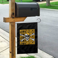 Pittsburgh Lovers Garden Flag Retro Pennsylvania Steel City Pirate Skull