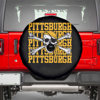 Pittsburgh Lovers Spare Tire Cover Retro Pennsylvania Steel City Pirate Skull