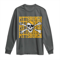 Pittsburgh Lovers Long Sleeve Shirt Retro Pennsylvania Steel City Pirate Skull