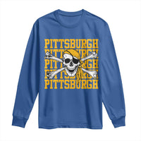Pittsburgh Lovers Long Sleeve Shirt Retro Pennsylvania Steel City Pirate Skull