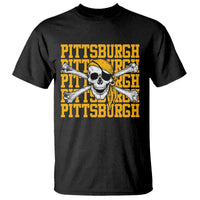 Pittsburgh Lovers T Shirt Retro Pennsylvania Steel City Pirate Skull