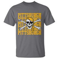 Pittsburgh Lovers T Shirt Retro Pennsylvania Steel City Pirate Skull