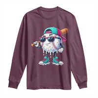 Baseball Life Style Long Sleeve Shirt Youth Drip Baseball Boys Kid