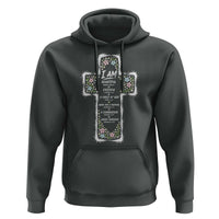 Christian Floral Cross Affirmation Hoodie Bible Verse Inspirational Faith Girl Christening Floral