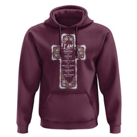 Christian Floral Cross Affirmation Hoodie Bible Verse Inspirational Faith Girl Christening Floral