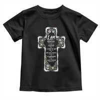 Christian Floral Cross Affirmation Toddler T Shirt Bible Verse Inspirational Faith Girl Christening Floral