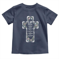 Christian Floral Cross Affirmation Toddler T Shirt Bible Verse Inspirational Faith Girl Christening Floral