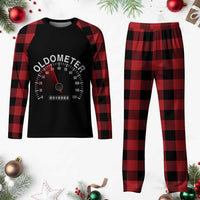 Funny 50th Birthday Plaid Pajama Set Oldometer Odometer 50 Year Old Joke