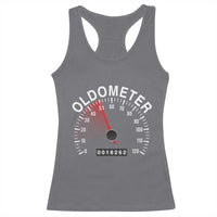 Funny 50th Birthday Racerback Tank Top Oldometer Odometer 50 Year Old Joke