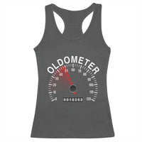Funny 50th Birthday Racerback Tank Top Oldometer Odometer 50 Year Old Joke