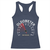 Funny 50th Birthday Racerback Tank Top Oldometer Odometer 50 Year Old Joke