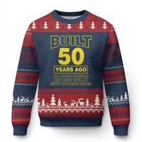 Funny 50th Birthday Ugly Christmas Sweater Galaxy Built 50 Years Ago Parts Original