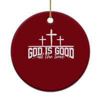 God Is Good Ceramic Ornament Jesus Cross Minimal Religious Faith Bible Verse Inspirational