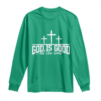 God Is Good Long Sleeve Shirt Jesus Cross Minimal Religious Faith Bible Verse Inspirational
